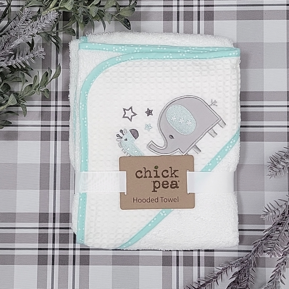 Chick Pea Woven Terry Hooded Elephant/Giraffe Towel